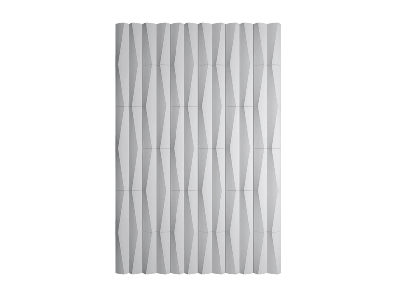 Decorative Ripple Geometric PU Panel in Alabaster - Pack of 2