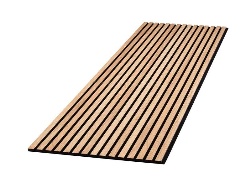 Natural Oak Decorative Acoustic Slat Wall Panel - 2400mm x 600mm