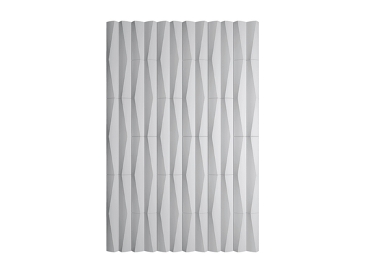 Decorative Ripple Geometric PU Panel in Alabaster - Pack of 2