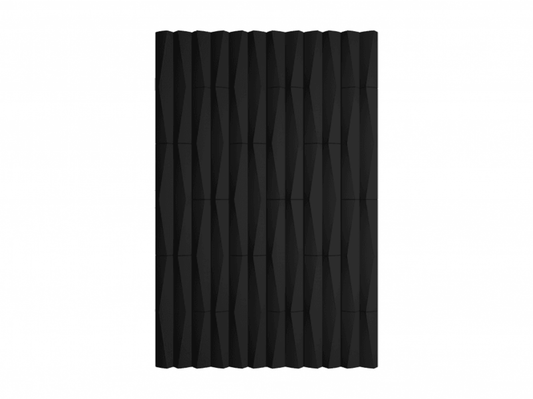 Decorative Ripple Geometric PU Panel in Black - Pack of 2