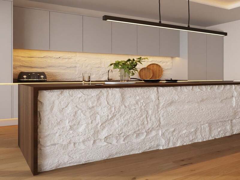 Decorative Stone Effect 3 PU Panel in Alabaster - Pack of 2