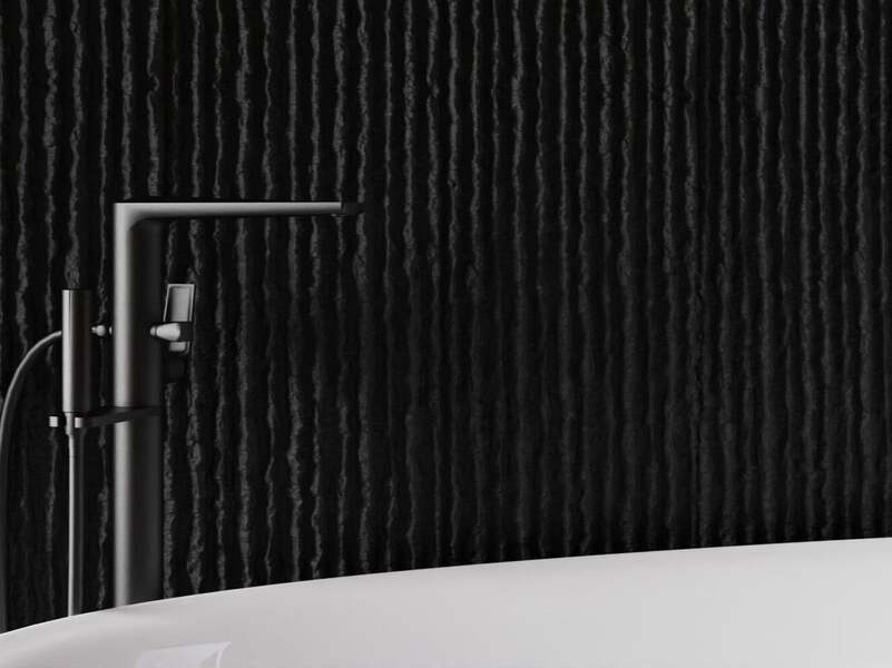 Decorative Stream PU Panel in Black - Pack of 2